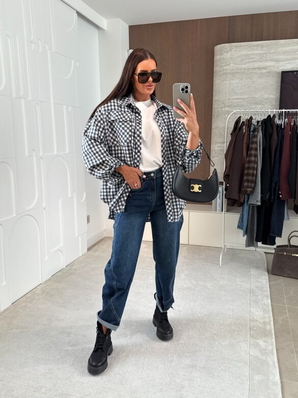 Koszula Hero w kratę niebiesko-biała 