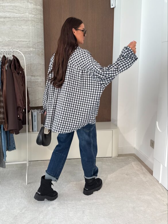 Koszula Hero w kratę niebiesko-biała 