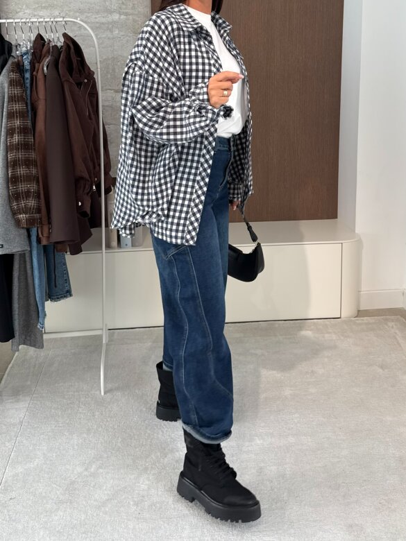 Koszula Hero w kratę niebiesko-biała 