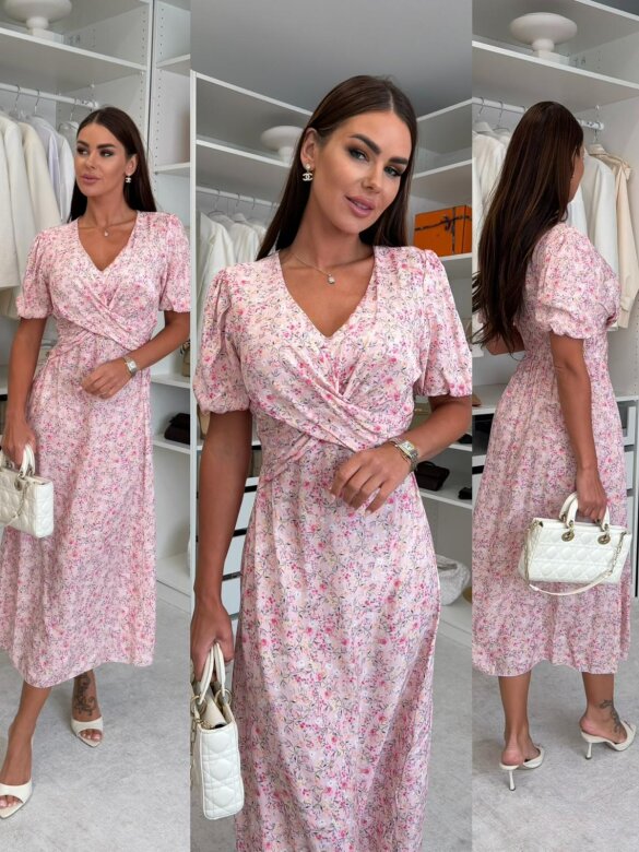 Dress Positano Mood maxi viscose powder