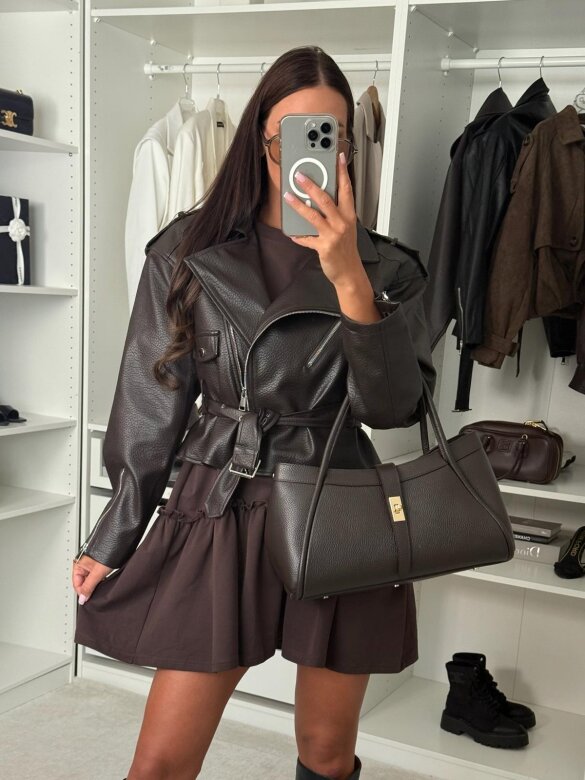 Bag Perfectly leather chocolate