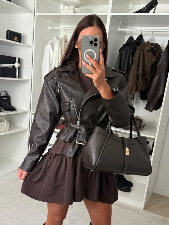 Bag Perfectly leather chocolate