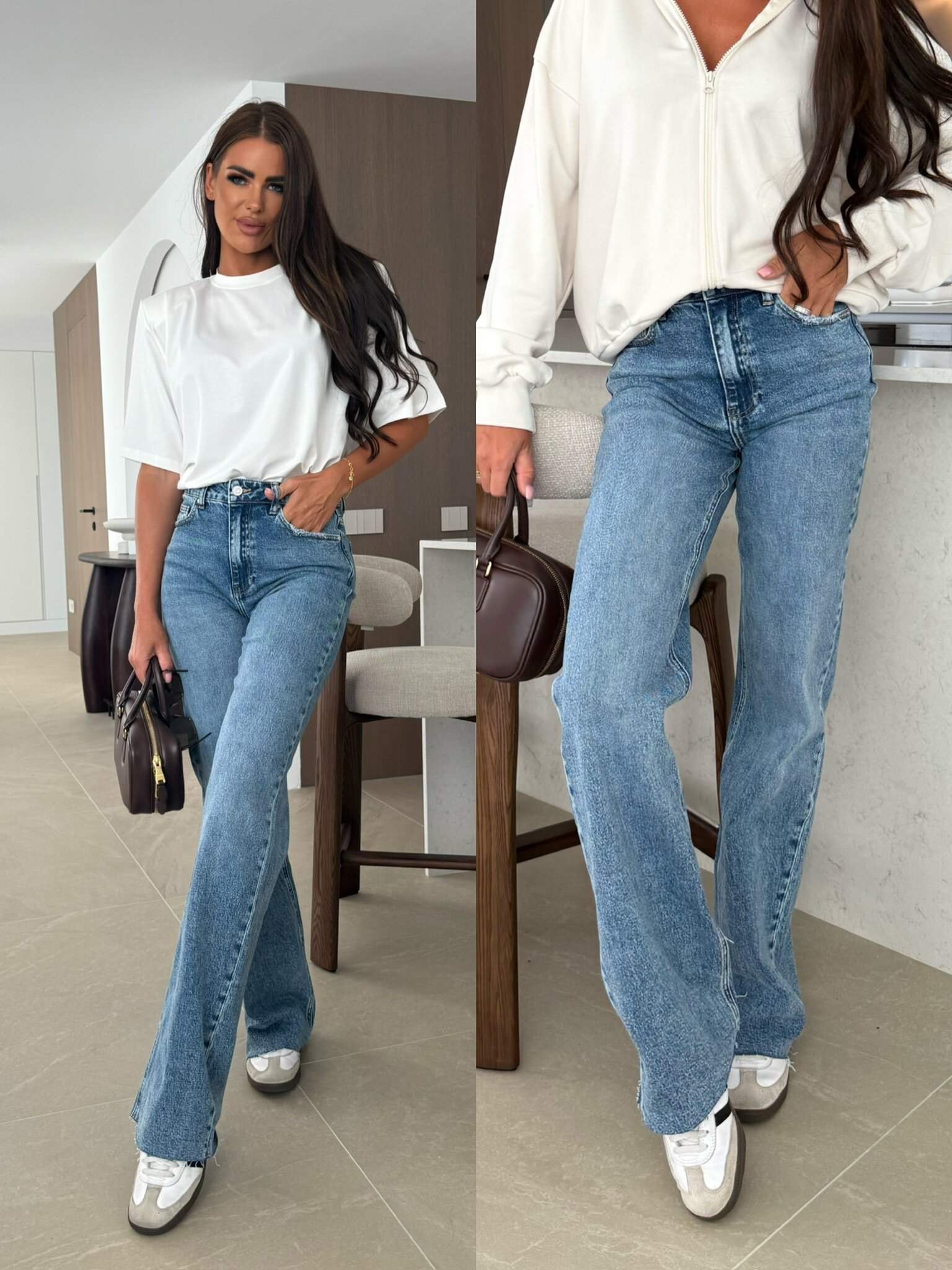 Spodnie Stilo jeans ciemnoniebieskie 