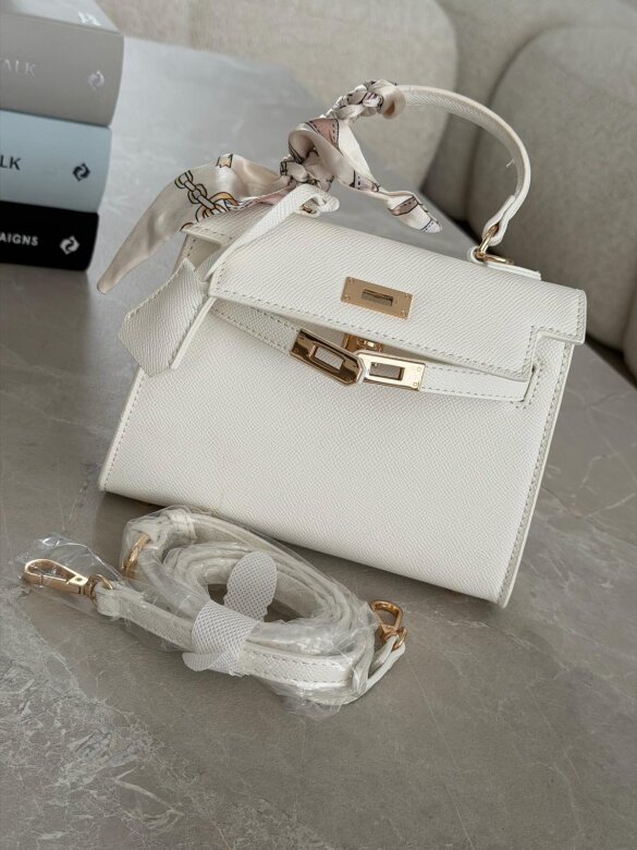 Torebka Nerina mini z apaszką biała 