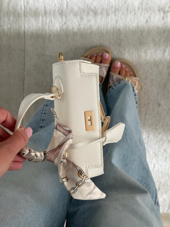 Torebka Nerina mini z apaszką biała 