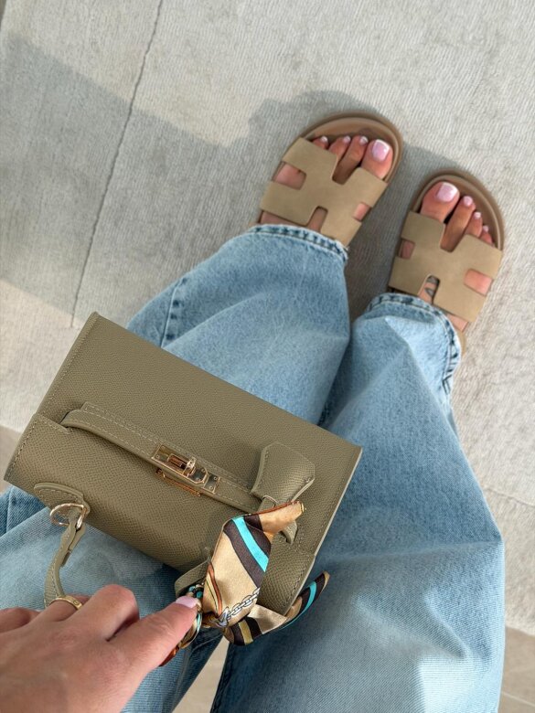 Torebka Nerina mini z apaszką latte 