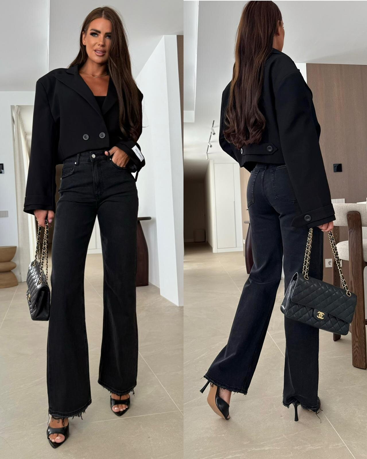 Spodnie Larry jeans czarne 
