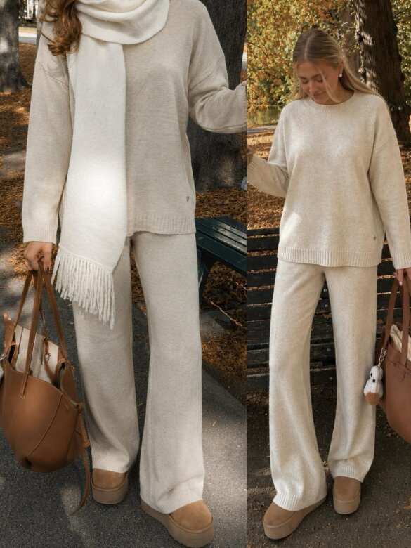 Set 2in1 Andora with viscose creamy