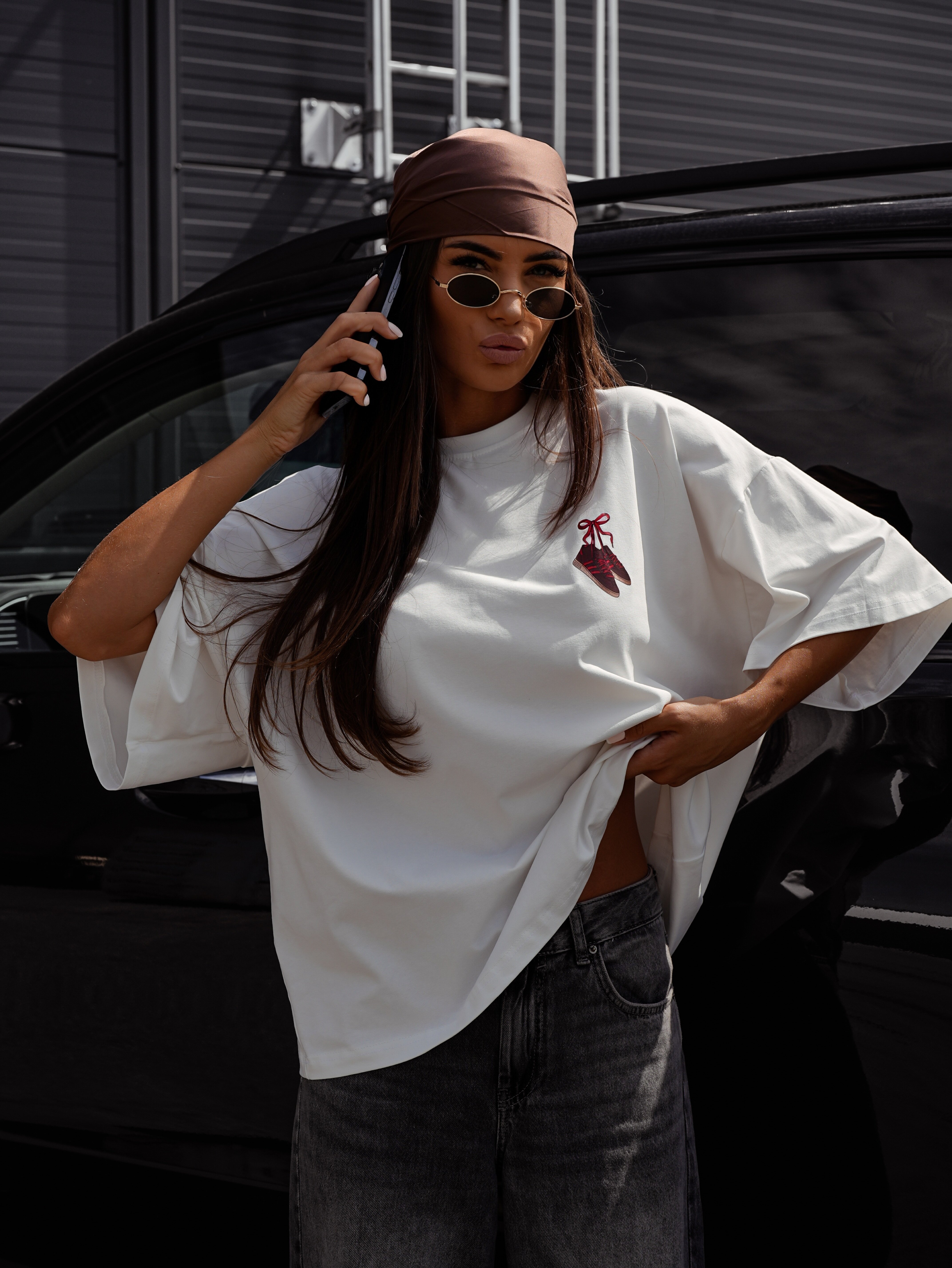 T-shirt Sneakers biały