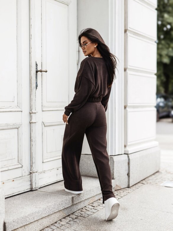 Komplet 2w1 Comfy Wear bawełniany czekoladowy 