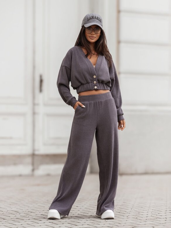 Komplet 2w1 Comfy Wear bawełniany grafitowy