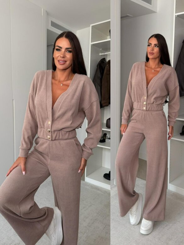Komplet 2w1 Comfy Wear bawełniany mocca 
