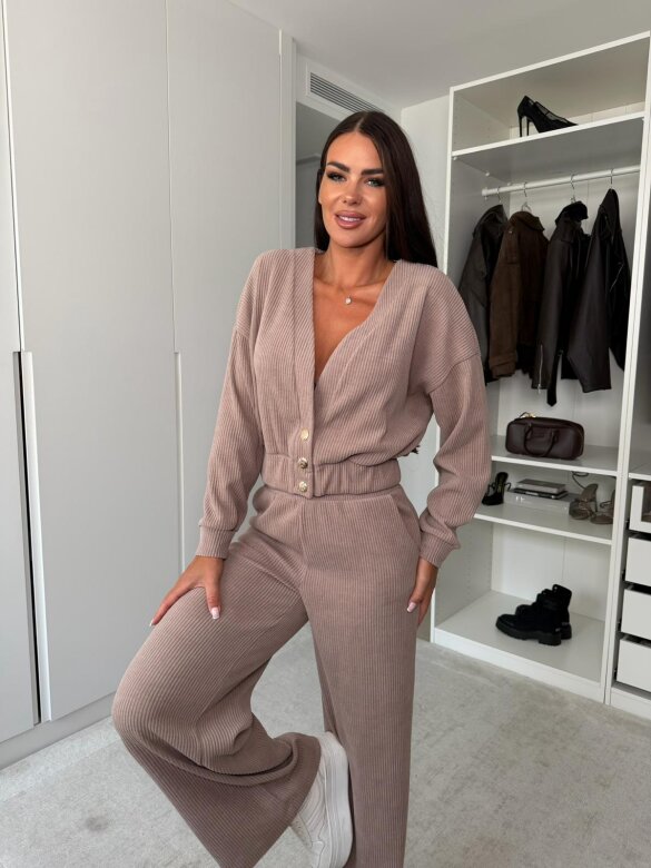 Komplet 2w1 Comfy Wear bawełniany mocca 