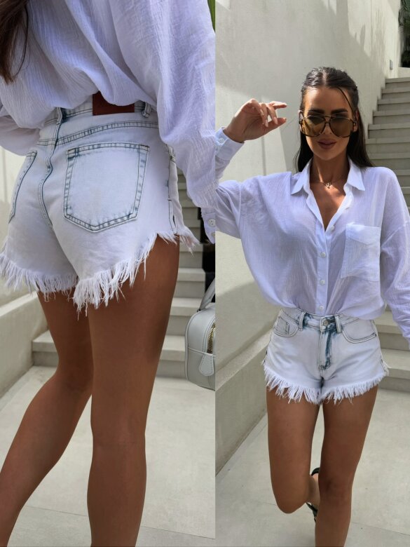 Spodenki Dillon jeans dekatyzowane jasnoniebieskie
