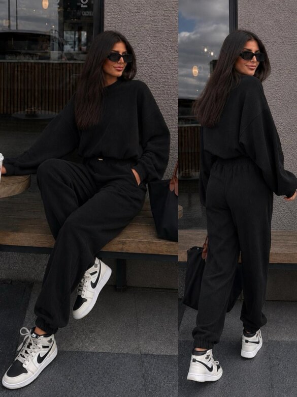Set 2in1 Loreine corduroy black
