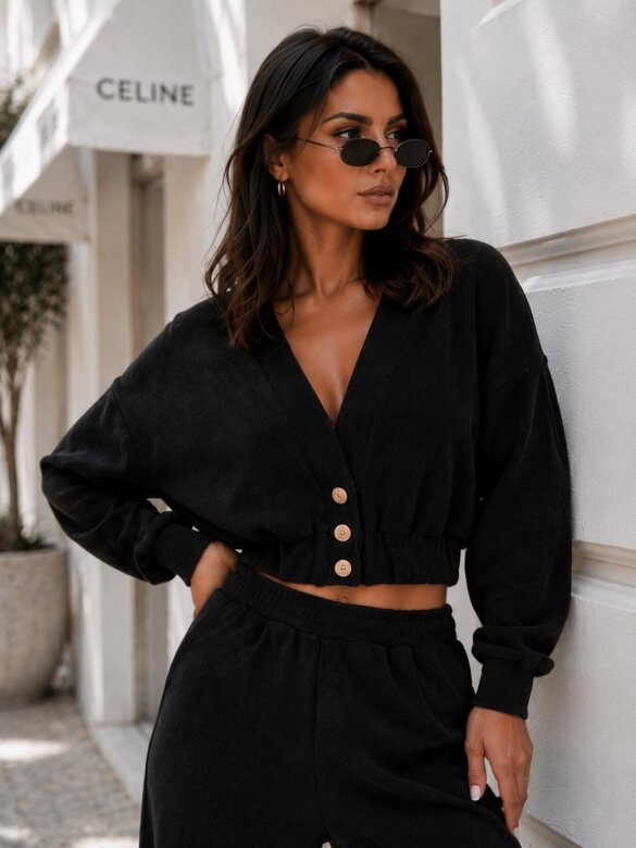 Komplet 2w1 Comfy Wear bawełniany czarny 