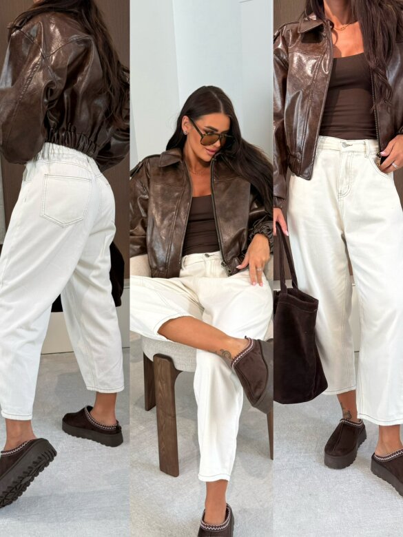 Spodnie Turillo jeans białe