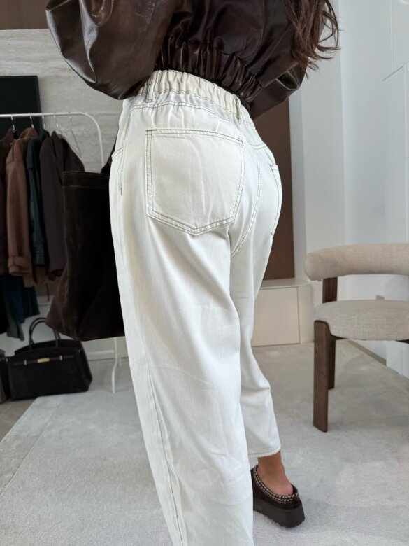 Spodnie Turillo jeans białe