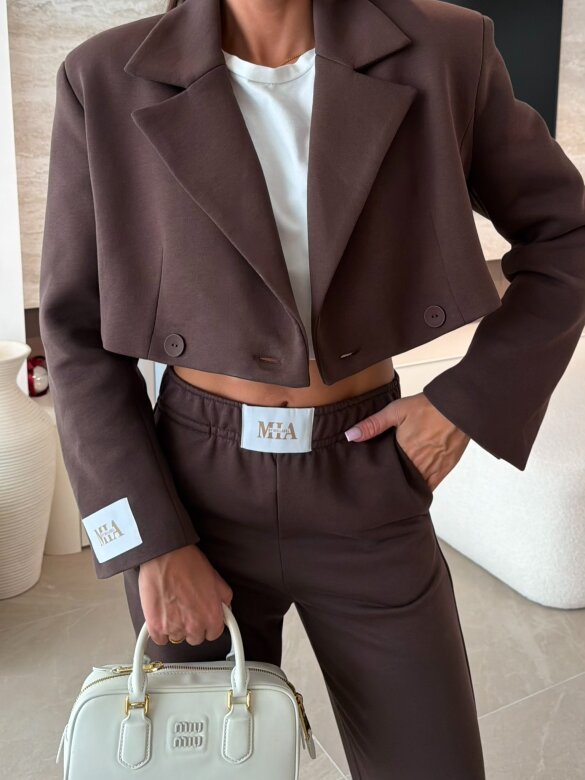 Marynarka Edell short czekoladowa 