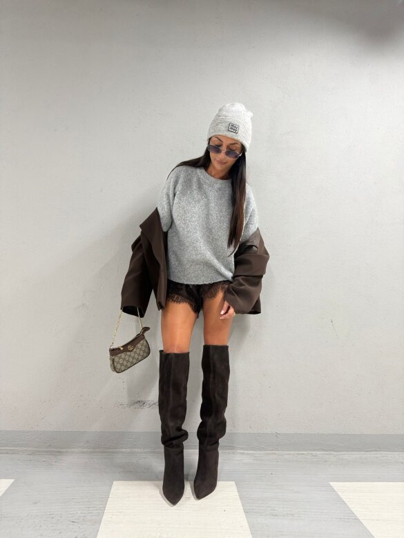 Kozaki Labell zamszowe czekoladowe