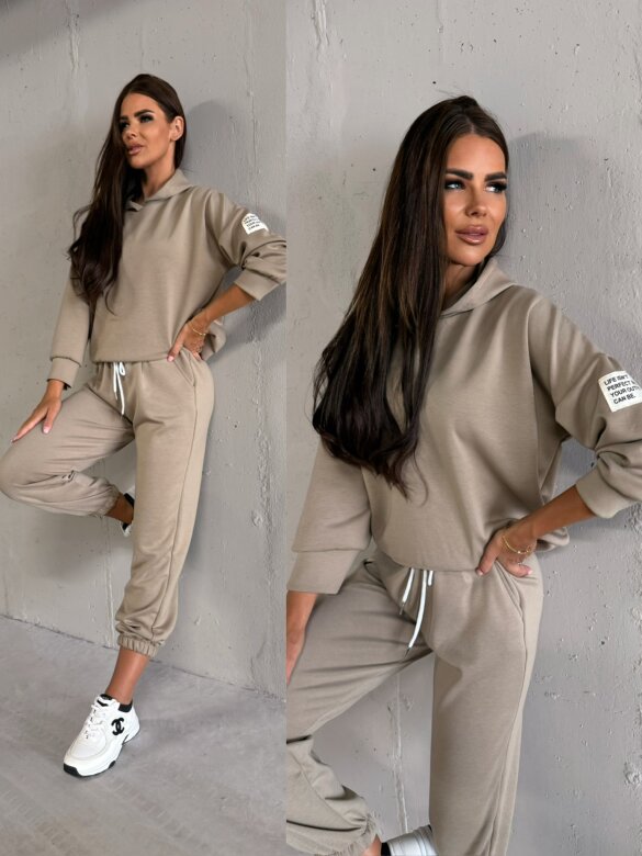 Komplet 2w1 Dolce dresowy beżowy 