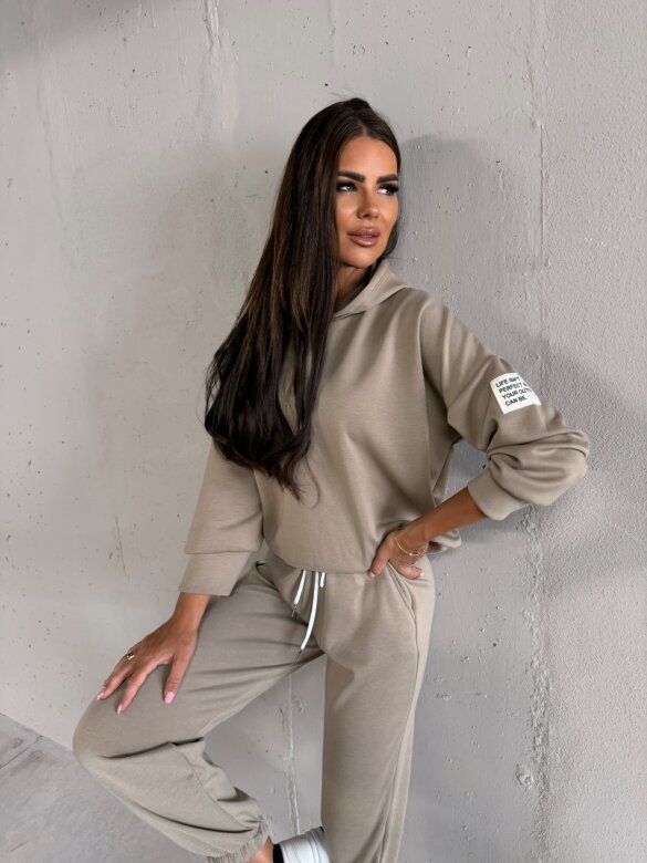 Komplet 2w1 Dolce dresowy beżowy 