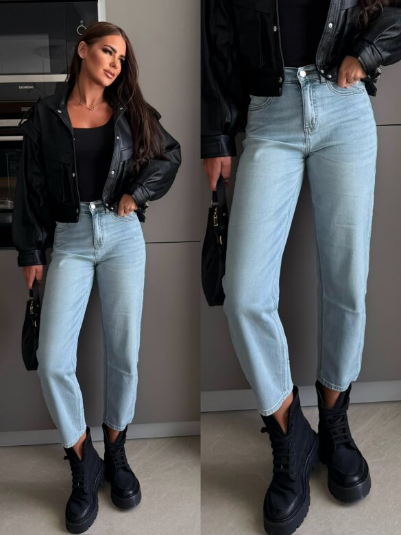 Spodnie Beliso jeans jasnoniebieskie