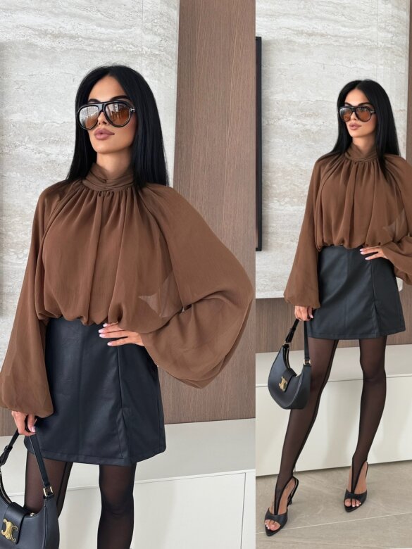 Blouse Bellezza bauble chocolate