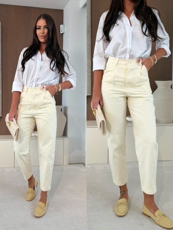 Spodnie Granso jeans beżowe 