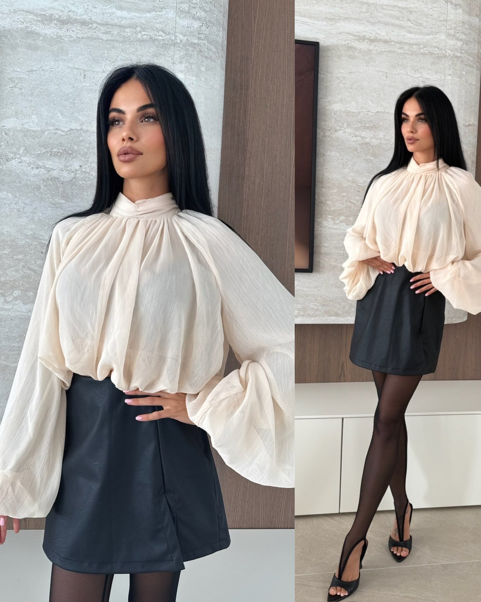 Bluzka Bellezza bombka ecru 