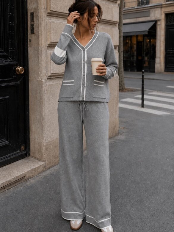 Komplet 2w1 Gesso z wiskozy szary 