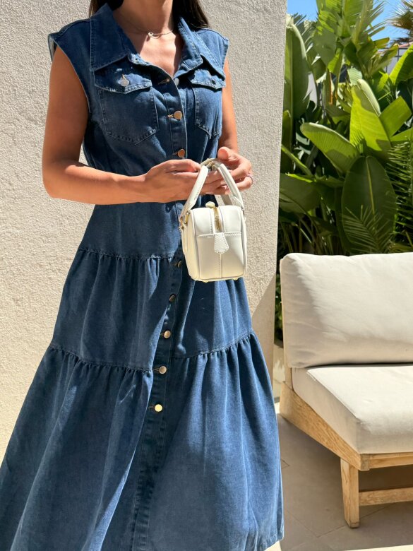 Sukienka Ravena jeans ciemnoniebieska