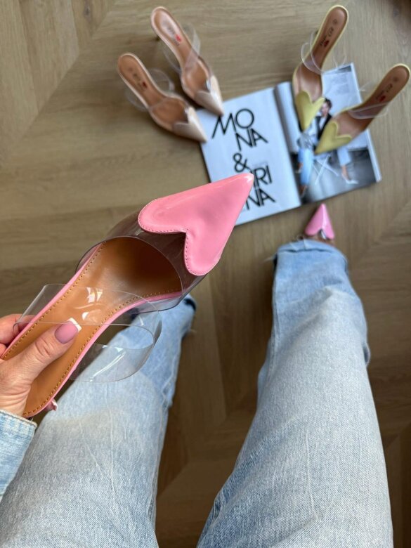 Szpilki Heart różowe