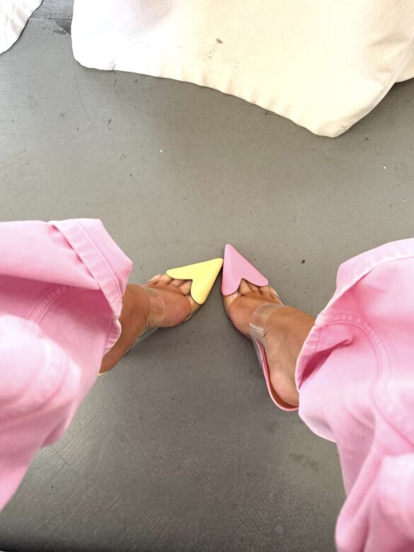 Szpilki Heart różowe