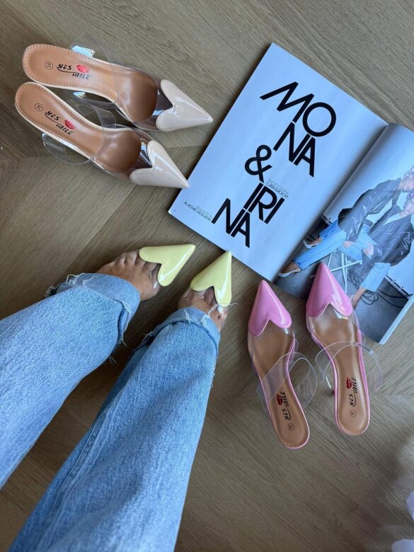 Szpilki Heart różowe