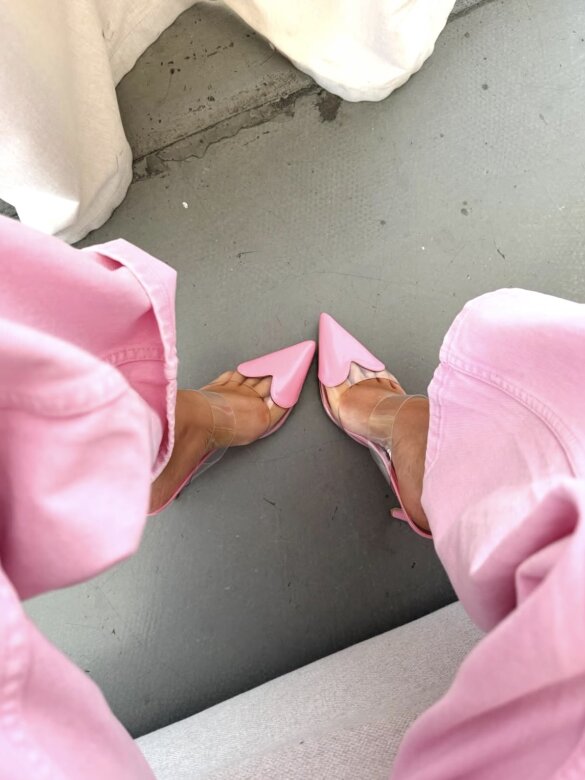 Szpilki Heart różowe