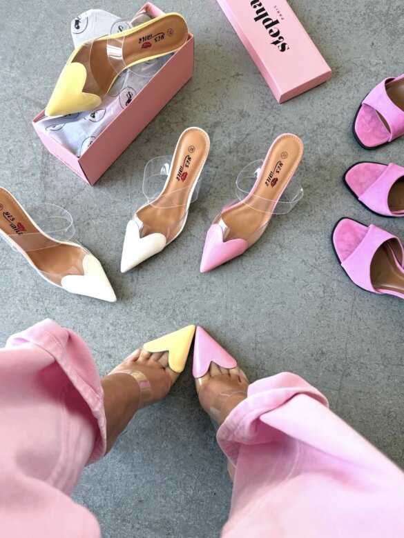 Szpilki Heart różowe