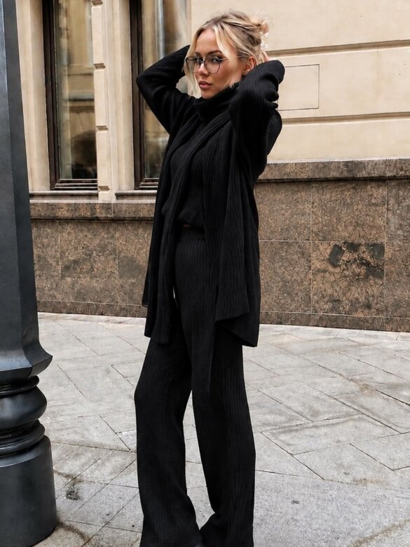 Set 3in1 Ari with viscose and cashmere black