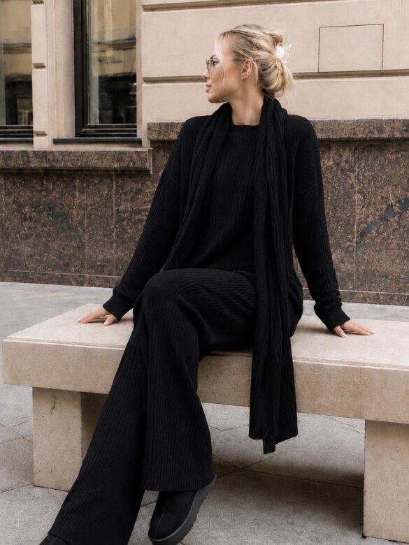 Set 3in1 Ari with viscose and cashmere black