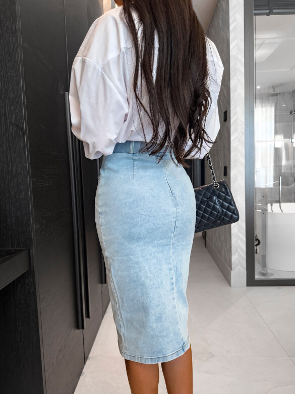 Spódnica Leida jeans jasnoniebieska