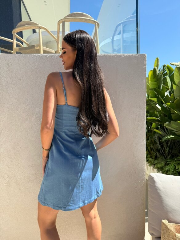 Sukienka Cesaira jeans niebieska