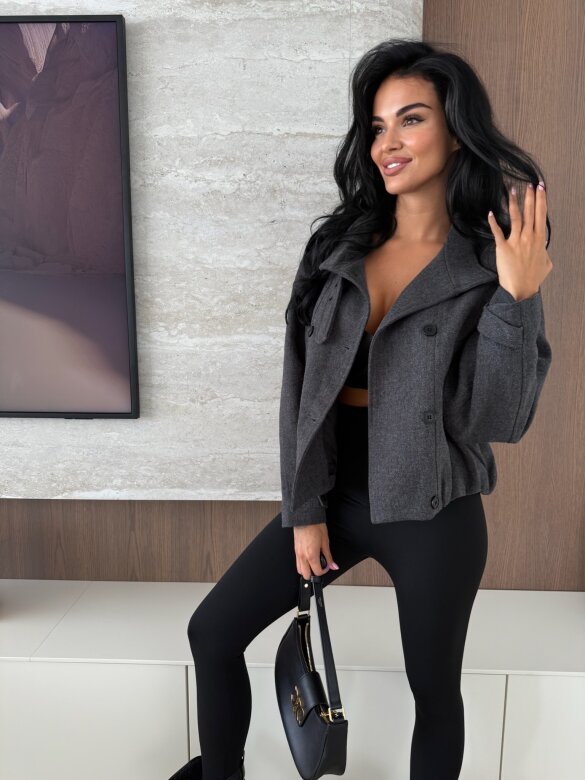 Kurtka Lusso short grafitowa