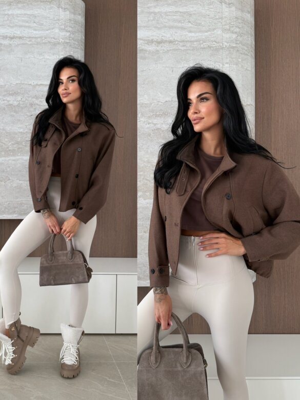 Kurtka Lusso short czekoladowa 