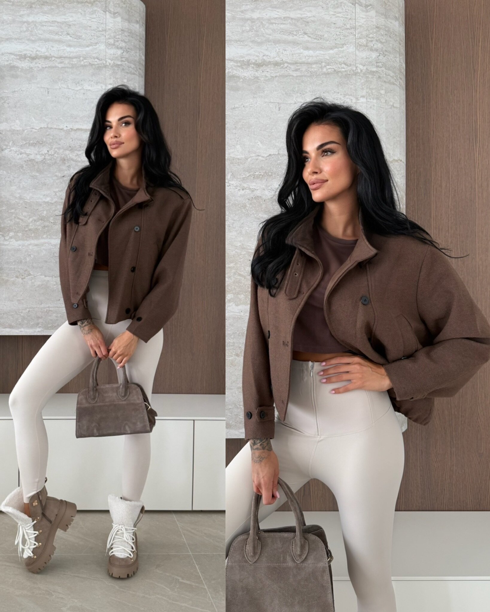 Kurtka Lusso short czekoladowa 