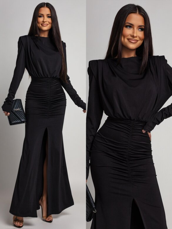 Sukienka Carvella z marszczeniem czarna