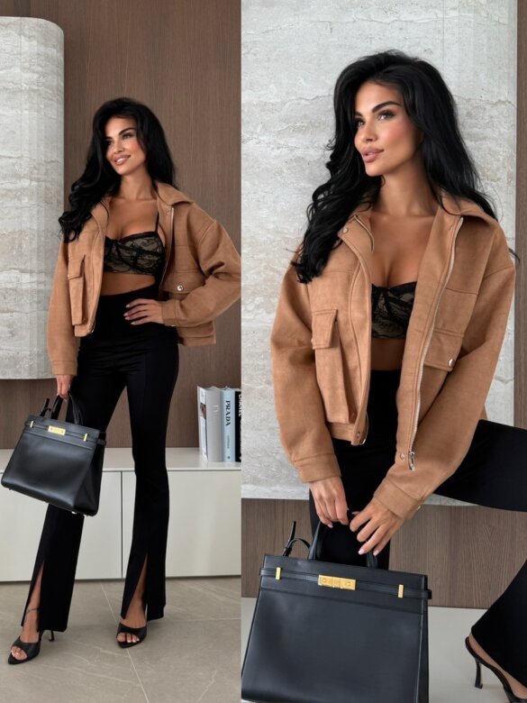 Kurtka Fascino karmelowa 