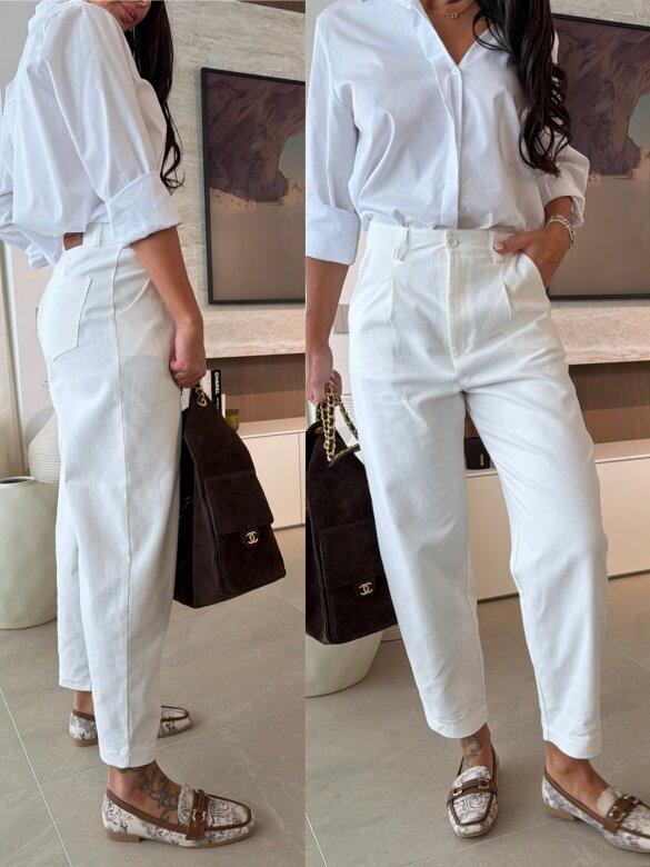 Spodnie Granso jeans białe 