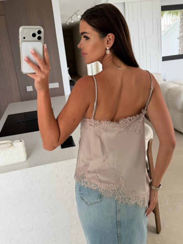 Top Maryland II z bawełną latte 