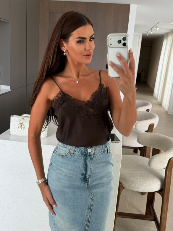 Top Maryland II z bawełną czekoladowy 