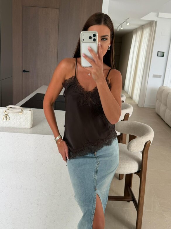 Top Maryland II z bawełną czekoladowy 